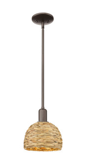 Arcadia One Light Mini Pendant in Oil Rubbed Bronze (405|716-1S-OB-RBD-8-NAT)