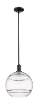 Arcadia One Light Mini Pendant in Matte Black (405|716-1S-BK-G556-12CL)