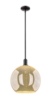 Arcadia One Light Mini Pendant in Matte Black (405|716-1S-BK-G128-14)