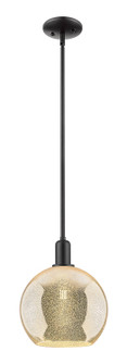 Arcadia One Light Mini Pendant in Matte Black (405|716-1S-BK-G128-10)