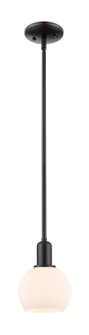 Arcadia One Light Mini Pendant in Matte Black (405|716-1S-BK-G121-6)