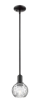 Arcadia One Light Mini Pendant in Matte Black (405|716-1S-BK-G1215-6)