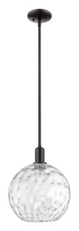 Arcadia One Light Mini Pendant in Matte Black (405|716-1S-BK-G1215-12)