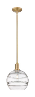 Arcadia One Light Mini Pendant in Brushed Brass (405|716-1S-BB-G556-10CL)