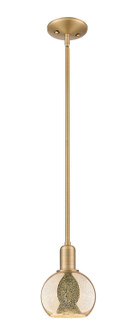 Arcadia One Light Mini Pendant in Brushed Brass (405|716-1S-BB-G128-6)