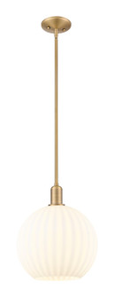 Arcadia One Light Mini Pendant in Brushed Brass (405|716-1S-BB-G1217-12WV)