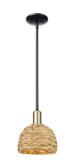 Arcadia One Light Mini Pendant in Black Antique Brass (405|716-1S-BAB-RBD-8-NAT)