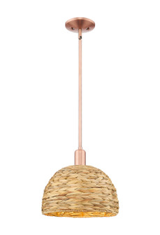 Arcadia One Light Mini Pendant in Antique Copper (405|716-1S-AC-RBD-12-NAT)