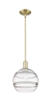 Arcadia One Light Mini Pendant in Antique Brass (405|716-1S-AB-G556-10CL)