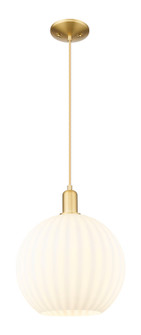 Arcadia One Light Mini Pendant in Satin Gold (405|716-1P-SG-G1217-12WV)