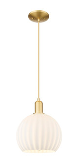 Arcadia One Light Mini Pendant in Satin Gold (405|716-1P-SG-G1217-10WV)
