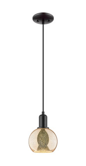 Arcadia One Light Mini Pendant in Matte Black (405|716-1P-BK-G124-8)
