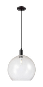 Arcadia One Light Mini Pendant in Matte Black (405|716-1P-BK-G124-14)