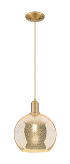Arcadia One Light Mini Pendant in Brushed Brass (405|716-1P-BB-G128-10)