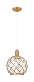Arcadia One Light Mini Pendant in Brushed Brass (405|716-1P-BB-G122-10RB)