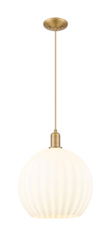 Arcadia One Light Mini Pendant in Brushed Brass (405|716-1P-BB-G1217-14WV)
