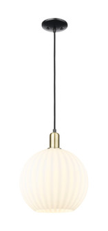 Arcadia One Light Mini Pendant in Black Antique Brass (405|716-1P-BAB-G1217-12WV)