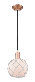 Arcadia One Light Mini Pendant in Antique Copper (405|716-1P-AC-G121-8RW)