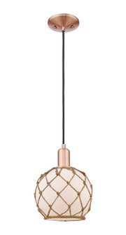 Arcadia One Light Mini Pendant in Antique Copper (405|716-1P-AC-G121-8RB)