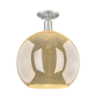 Arcadia One Light Semi-Flush Mount in Brushed Satin Nickel (405|716-1C-SN-G128-14)