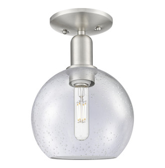 Arcadia One Light Semi-Flush Mount in Brushed Satin Nickel (405|716-1C-SN-G124-8)