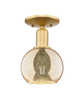 Arcadia One Light Semi-Flush Mount in Satin Gold (405|716-1C-SG-G128-6)