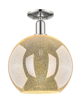 Arcadia One Light Semi-Flush Mount in Polished Nickel (405|716-1C-PN-G128-12)