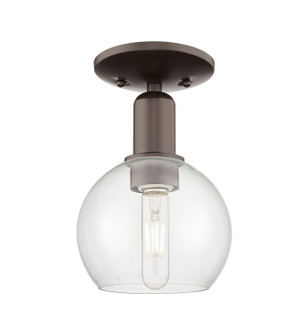 Arcadia One Light Semi-Flush Mount in Oil Rubbed Bronze (405|716-1C-OB-G122-6)