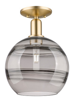 Arcadia One Light Semi-Flush Mount in Champagne Bronze (405|716-1C-CB-G556-10SM)