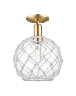 Arcadia One Light Semi-Flush Mount in Champagne Bronze (405|716-1C-CB-G122-10RW)