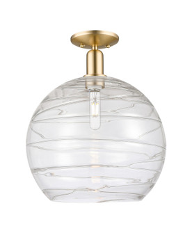 Arcadia One Light Semi-Flush Mount in Champagne Bronze (405|716-1C-CB-G1213-14CL)