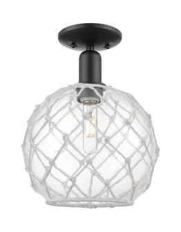 Arcadia One Light Semi-Flush Mount in Matte Black (405|716-1C-BK-G122-10RW)