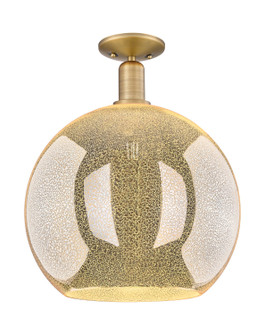 Arcadia One Light Semi-Flush Mount in Brushed Brass (405|716-1C-BB-G128-14)