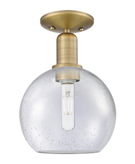Arcadia One Light Semi-Flush Mount in Brushed Brass (405|716-1C-BB-G124-8)