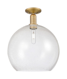 Arcadia One Light Semi-Flush Mount in Brushed Brass (405|716-1C-BB-G124-14)