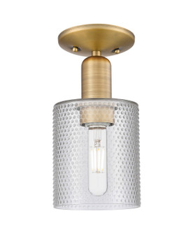 Arcadia One Light Semi-Flush Mount in Brushed Brass (405|716-1C-BB-G112)