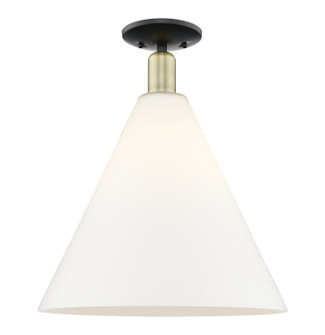 Arcadia One Light Semi-Flush Mount in Black Antique Brass (405|716-1C-BAB-GBC-161)