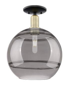 Arcadia One Light Semi-Flush Mount in Black Antique Brass (405|716-1C-BAB-G556-12SM)