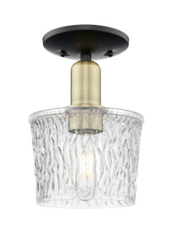 Arcadia One Light Semi-Flush Mount in Black Antique Brass (405|716-1C-BAB-G402)