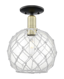 Arcadia One Light Semi-Flush Mount in Black Antique Brass (405|716-1C-BAB-G122-10RW)