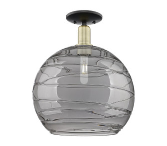 Arcadia One Light Semi-Flush Mount in Black Antique Brass (405|716-1C-BAB-G1213-14SM)