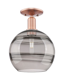 Arcadia One Light Semi-Flush Mount in Antique Copper (405|716-1C-AC-G556-10SM)