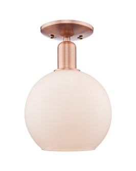 Arcadia One Light Semi-Flush Mount in Antique Copper (405|716-1C-AC-G121-8)