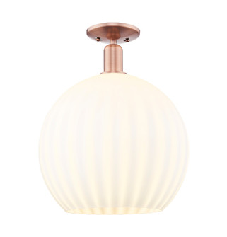 Arcadia One Light Semi-Flush Mount in Antique Copper (405|716-1C-AC-G1217-14WV)