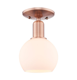Arcadia One Light Semi-Flush Mount in Antique Copper (405|716-1C-AC-G121-6)