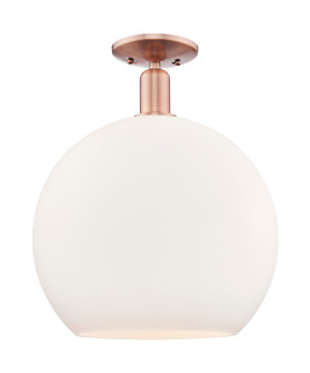Arcadia One Light Semi-Flush Mount in Antique Copper (405|716-1C-AC-G121-14)