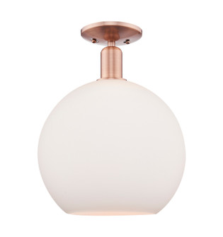 Arcadia One Light Semi-Flush Mount in Antique Copper (405|716-1C-AC-G121-12)