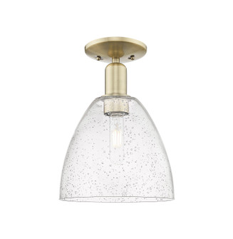 Arcadia One Light Semi-Flush Mount in Antique Brass (405|716-1C-AB-GBD-94)