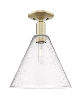 Arcadia One Light Semi-Flush Mount in Antique Brass (405|716-1C-AB-GBC-124)