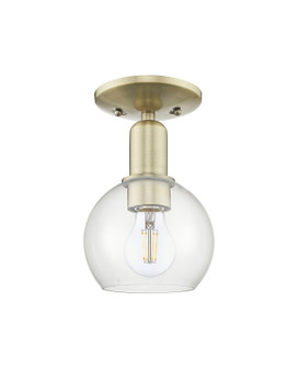 Arcadia One Light Semi-Flush Mount in Antique Brass (405|716-1C-AB-G122-6)